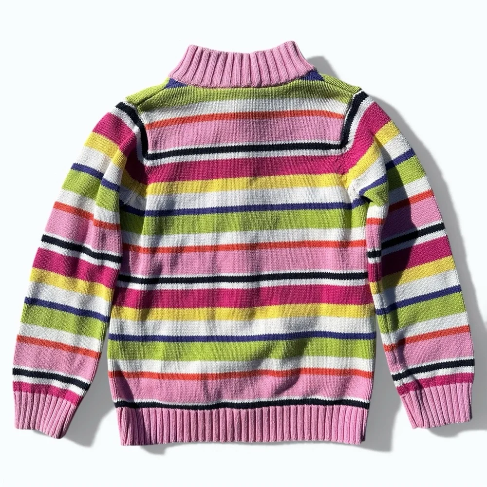 Gymboree Girls Multicolor Striped Cardigan Sweater Size 7 Layering